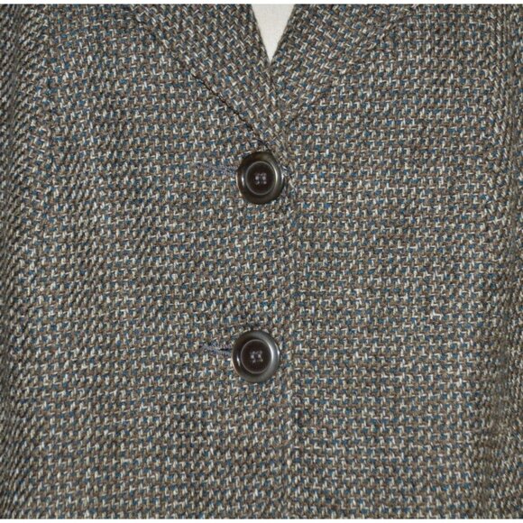 Lane Bryant Double Button Green Tweed Blazer 3/4 Sleeve Womens 18 18W Career - Picture 3 of 10